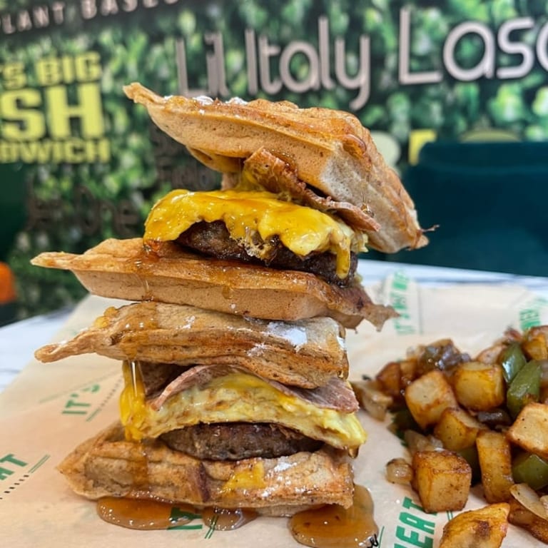 Waffle Breakfast Sandwich Delight Every Weekend!